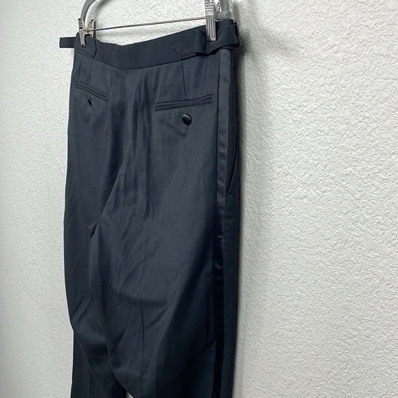 NWT Alton Lane Mercantile Black Dress Tuxedo Pants Wedding Formal Sz 34 - Picture 4 of 13